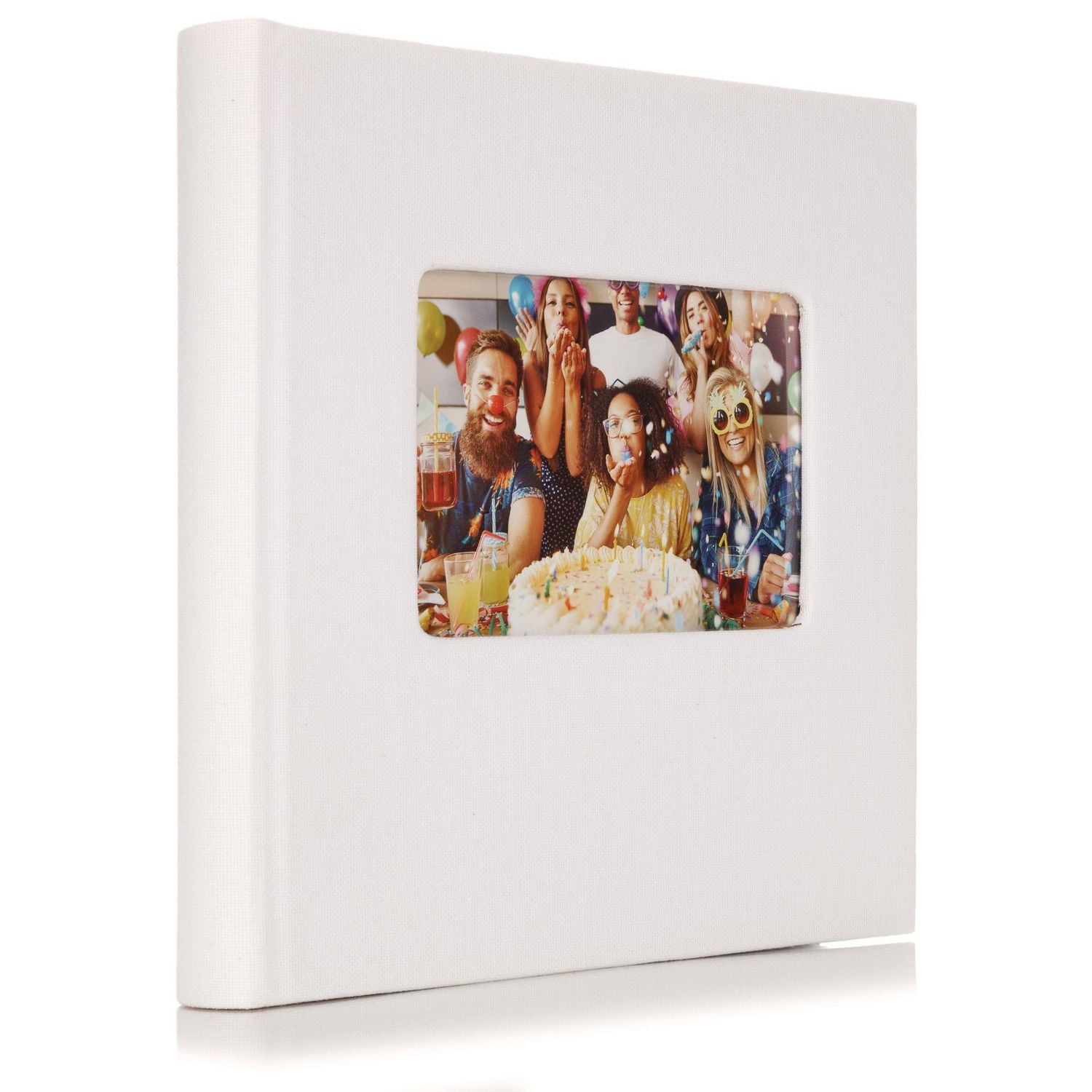 Pinnacle Frames and Accents Linen 2UP White Photo Album