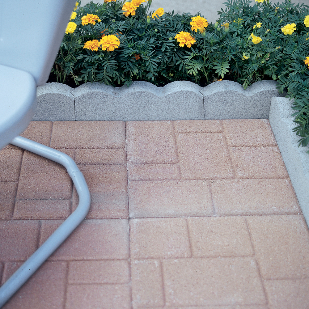 Pavestone 12" Straight Scallop Limestone (White) Concrete Edger