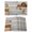 Brown, Gray, variant on Blue Brown Vintage Placemats Set of 6, Retro Farmhouse Elegant Pastoral Placemats for Dining Table, Place Mats for Kitchen Tabletop, Waterproof Wipeable Dining Table Mats Set
