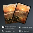 thumbnail image 3 of York Yorkshire Sunset Cityscape View Artwork Painting Artwork Framed Wall Art Print A4, 3 of 5