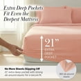 thumbnail image 3 of Southshore Fine Linens Vilano Extra Deep Pocket 6-Piece Sheet Set, 110 GSM Microfiber, 21-Inch Deep Pocket, 1 Fitted Sheet, 1 Flat Sheet, 2 Pillowcases, Blush, Twin XL, 3 of 9
