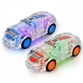 thumbnail image 1 of Autos de juguete LIDI, paquete de 2, con luces LED y retroceso, 1 of 7