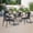 Black, variant on Set of 4 Modern PE Wicker Textured Stack Chairs, No Assembly Required Indoor Outdoor Patio Dining Chairs, Heavy Duty Rattan Stackable Bistro Seats for Backyard Cafes, Adult Large Furniture
