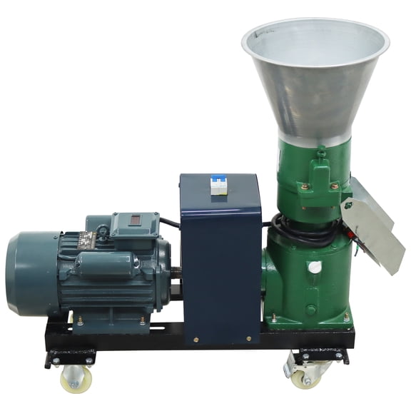 Chicken Feed Pellet Mill Machine 5MM Farm Pellet Maker Machine with 2 Head Rollers