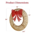 thumbnail image 7 of Best Choice Products 30in Pre-Lit Outdoor Christmas Wreath, LED Metal Holiday Decor w/ 100 Lights, Bow - Gold/Red, 7 of 7