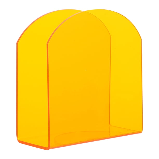 Estante de almacenamiento de pañuelos transparente de mesa Soporte para servilletas de acrílico con forma de escritorio