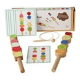 thumbnail image 3 of Kit de cuentas de madera para dominar juego de lógica de atar cuentas, bloques apilables, combinación de colores y formas para preescolar, ,, 3 of 9
