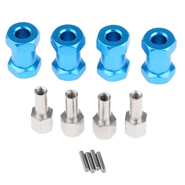 Hexagonal de Rueda de 12mm 15/20/25mm Adaptador de Extensión Más Combinador para Wraith CC01 AXIAL SCX10 :10 Coche Azul -20mm Hugo Hub Adaptador extendido hexagonal