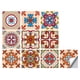 thumbnail image 3 of Azulejo de pared Vinilo Flor Etiqueta de la pared Mural Calcomanía para azulejos Etiqueta autoadhesiva impermeable para azulejos, MZ-2-137, Grande Sweethay HA002473-140, 3 of 6