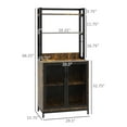 thumbnail image 3 of BESTCOSTY Kitchen Bakers Rack with Adjustable Shelves and 4 Hooks, 3 of 5