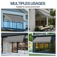 thumbnail image 3 of Ktaxon 9.8 x 3.9 Ft Retractable Patio Awning, Adjustable Polyester UV50 Sun Shade Shelter,  Water-Resistant and No Drilling Required Awning Canopy  for Deck, Balcony - Gray, 3 of 11
