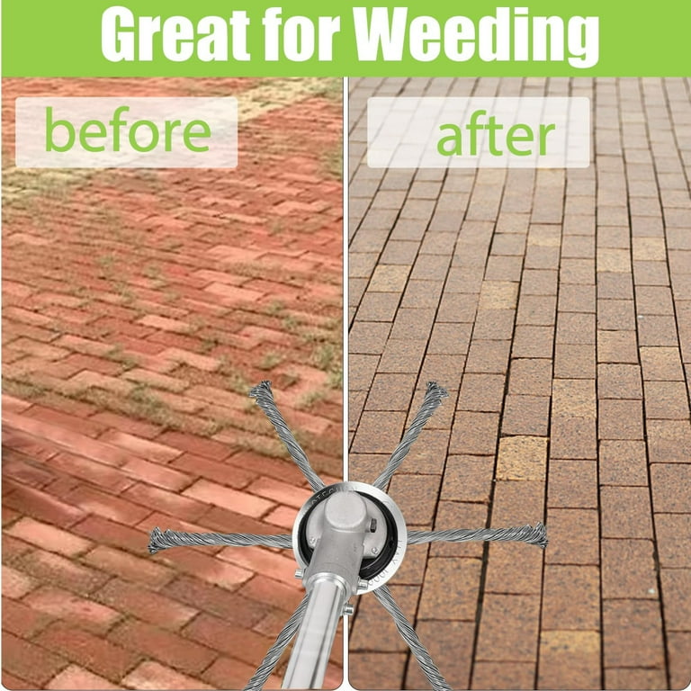Universal Steel Wire Weed Trimmer - 6 Cutter Heads | 2025 Heavy-Duty Model | Tool-Free Adapter | Compatible with Stihl/Ryobi | 2 & 6 Blade Options Available