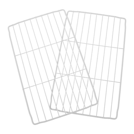 OFFIGAM 2-Pack White Metal Freezer Shelf Organizer for Maximized Airflow, Easy Cleaning and Space Saving Storage