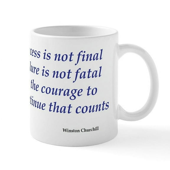 CafePress - Winston Churchill Quote Mug - 11 oz Ceramic Mug - Novelty Coffee Tea Cup