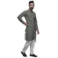 thumbnail image 2 of Atasi Ensemble Kurta-Pyjama Long en Coton pour Hommes, Kurta-Pyjama Décontracté de Designer, Vêtements, 2 of 3