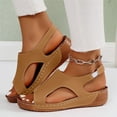 thumbnail image 2 of IUJSOY Sandals for Women 2025 Wedges Comfort Platform Beach Shoes Slingback Casual Walking Shoes, 2 of 8
