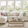thumbnail image 2 of Pack of 2 Couch Throw Pillow Covers 18x18 Inch Neutral Beige Modern Boho Accent Decorative Soft Chenille Farmhouse Cushion Covers for Home Decor Sofa Living Room, 2 of 6
