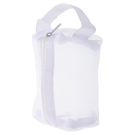 ETEREAUTY Mesh Travel Bags Makeup Bag White 1Pack Breathability For Daily Use Jewelry