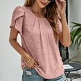 thumbnail image 3 of IROINNID Womens Fashion Short Sleeves Round Neck Solid Color Loose Tops Blouse Knitted Sweater Spring Saving Sale, 3 of 8