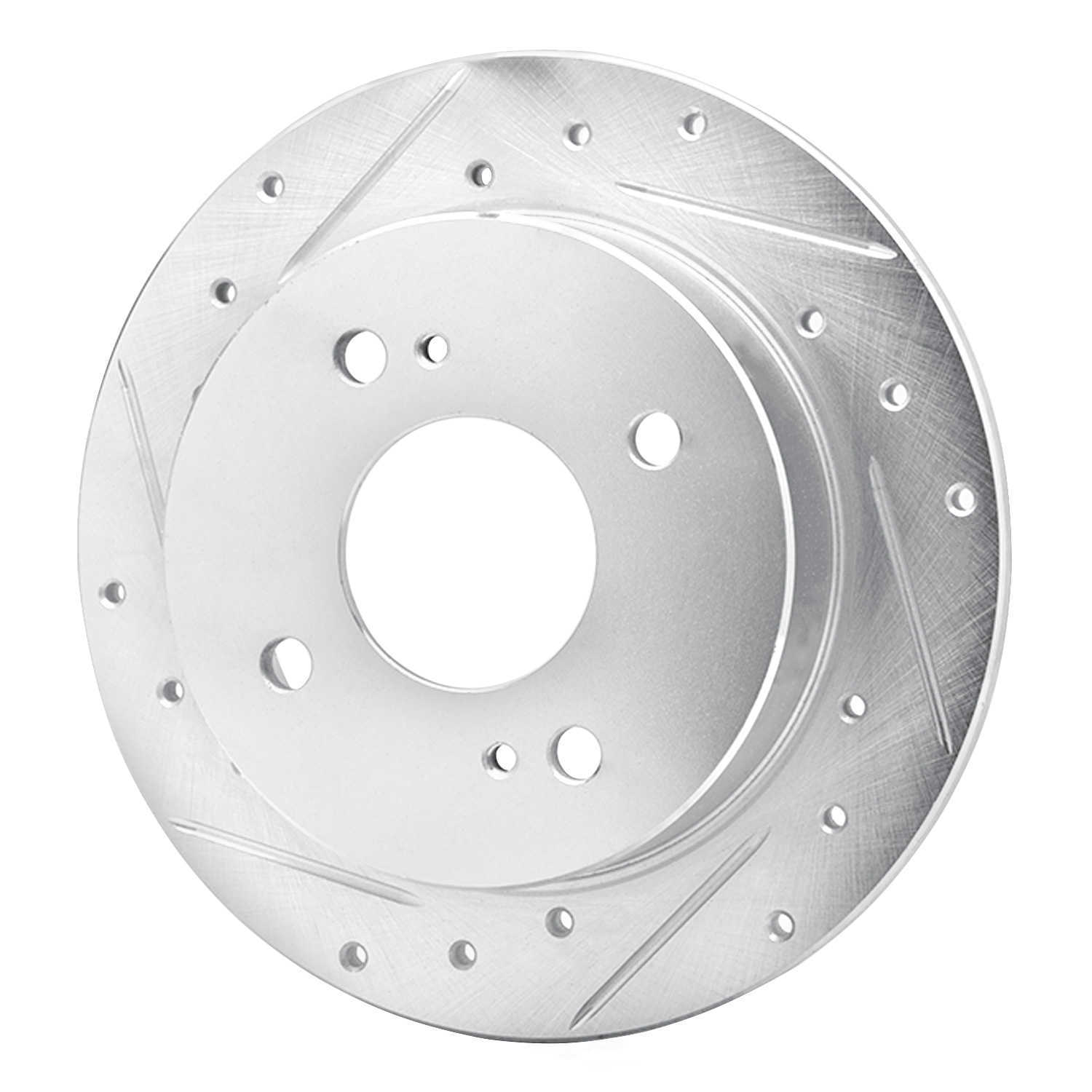 Dynamic Friction Company 631-67012L DFC Brake Rotor - Drilled And Slotted - Silver