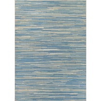 Couristan 7.5' x 10.75' Blue and Beige Contemporary Rectangular Outdoor Area Throw Rug