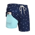 thumbnail image 2 of COOFANDY Mens Swim Shorts Funny Swim Trunks Board Shorts 4 Pockets Swimwear Drawstring Stretch Quick Dry Swimsuit, 2 of 6