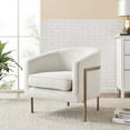 thumbnail image 4 of Harrod Fabric Accent Arm Chair Antique Gold Legs, 4 of 9