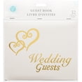 thumbnail image 1 of Victoria Lynn Guest Book 6"X9"-White W/Gold Hearts, 1 of 3