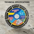 4.5 Inch Diamond Saw Blade 2-Pack, Wet Dry Cutting Disc for Glass ...