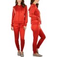 thumbnail image 2 of ToBeInStyle Women's French Terry Activewear Hooded Jacket & Pants, 2 of 7