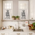 thumbnail image 3 of Birds on the Wire Purple Grey Curtain Valances Set Kitchen Curtains 36&nbsp;inch Length Rod Pocket Valance and Tiers 3 Piece Set Small Bedroom Bathroom Laundry Decor, 3 of 9
