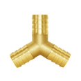 thumbnail image 1 of Joywayus 3/4 "" grande (21 mm) espiga para manguera en forma de Y unión de 3 vías intersección/latón dividido agua/combustible/aire, 1 of 5