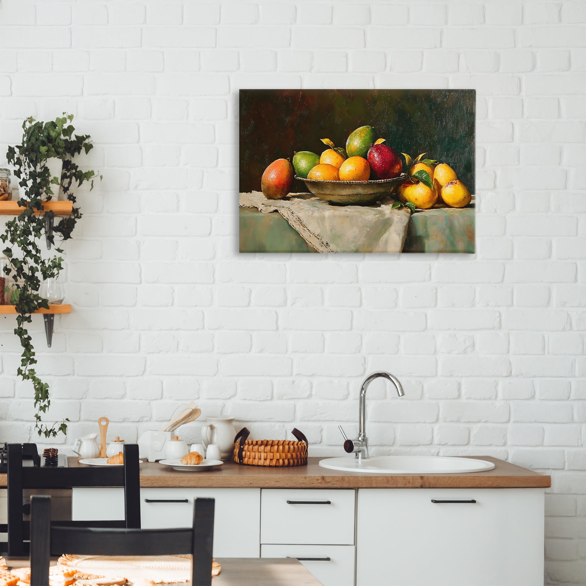 Stupell Industries Fancy Table Fruit Arrangement Canvas Wall Art, design by Creative Studio