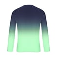 thumbnail image 3 of gbyLJF Men's Long Sleeve Crewneck Shirts Gradient Printed Casual Comfy Tees Regular Fit Fall Sweatshirts, 3 of 5