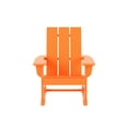 thumbnail image 3 of GARDEN Modern Plastic Outdoor Rocking Chair for Patio Porch, Orange, 3 of 9