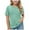 Green, variant on Girls T Shirts Short Sleeve Summer Pleated Crewneck Casual Tops Tees Blouses
