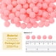 thumbnail image 2 of Pom Poms de 0.3 pulgadas para manualidades, 2000 piezas de pompones pequeños, bolas de pelusa mini, alta elasticidad, rosa claro, 2 of 7