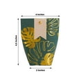 thumbnail image 3 of Efavormart 25 Pack Hunter Emerald Green Paper Pouch Party Favor Boxes With Gold Rose Flower Print, Candy Gift Bags with Pin and Tags - 4.5"x4", 3 of 6