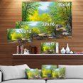 thumbnail image 2 of Designart - Forêt d'Été dans Belle Rivière - Impression de Peinture de Paysages sur Toile Enveloppée, 2 of 2