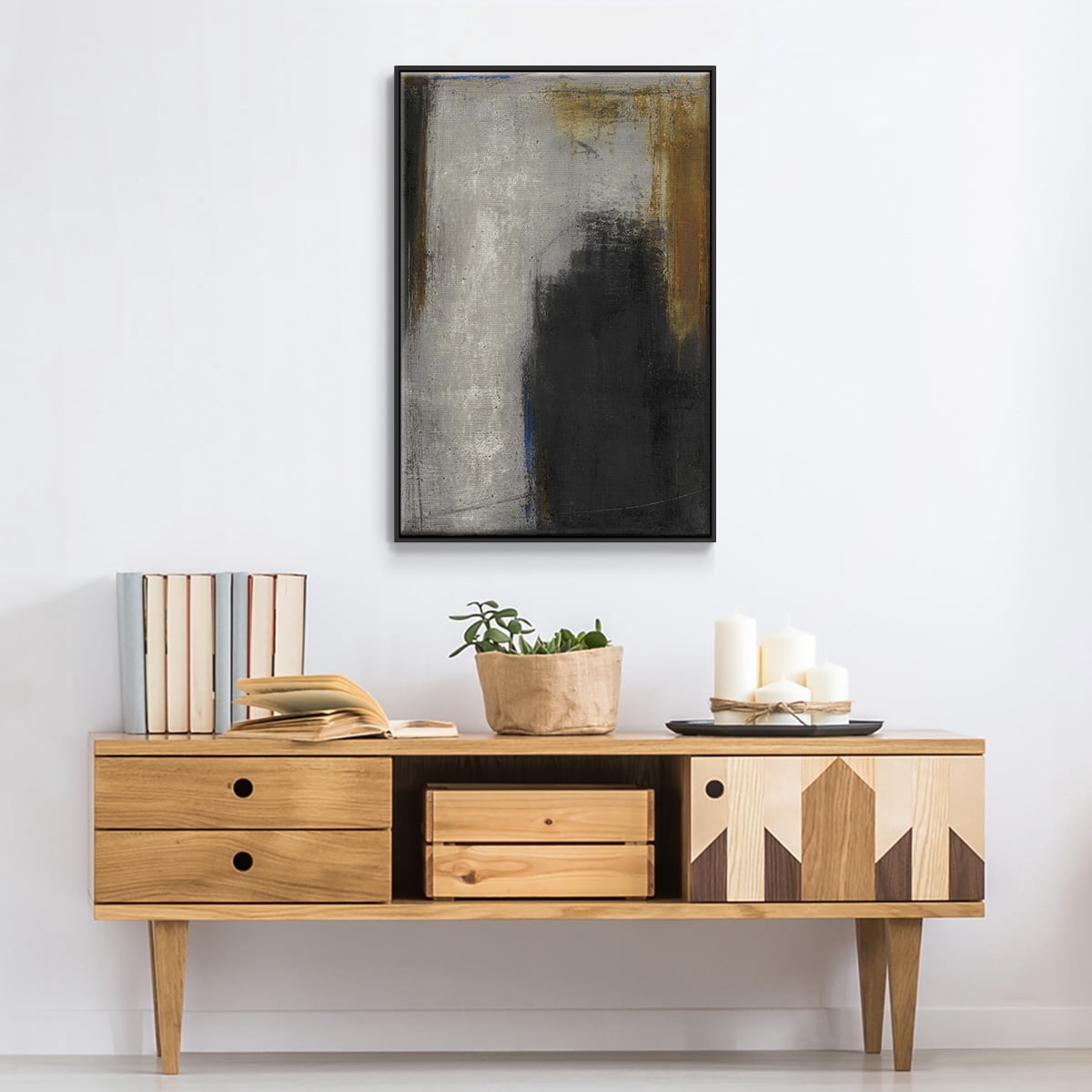 On My Way to Lately Framed Premium Gallery Wrapped Canvas - Ready to Hang - 27 x 41 - Black Floating Frame