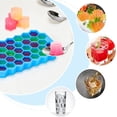 thumbnail image 2 of Siloon Flexible Bee Honeycomb Silicone Soap Gelatin Ice Cube Jello Chocolate Mold Diameter 1 inch, 2 of 7