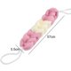 thumbnail image 2 of Estirable largo trenzado espalda exfoliante exfoliante exfoliante baño Loofah esponja rosa, 2 of 4