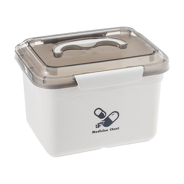 MasteelfCA 1 Set Portable Medicine Box Household Medicine Box Dual-layer Medicine Case