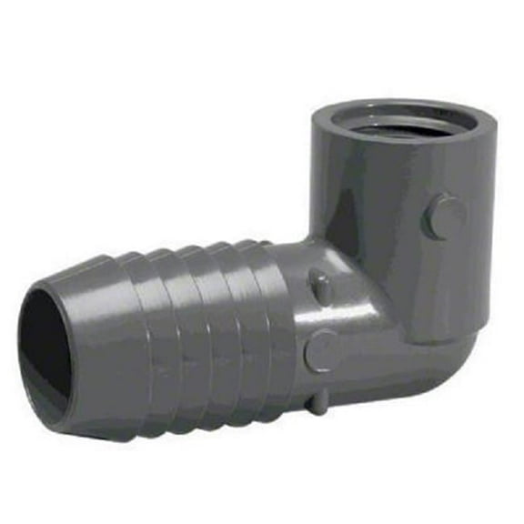 PVC Elbow, 90 Degrees, Insert x FNPT, 1-1/2 in Pipe Size