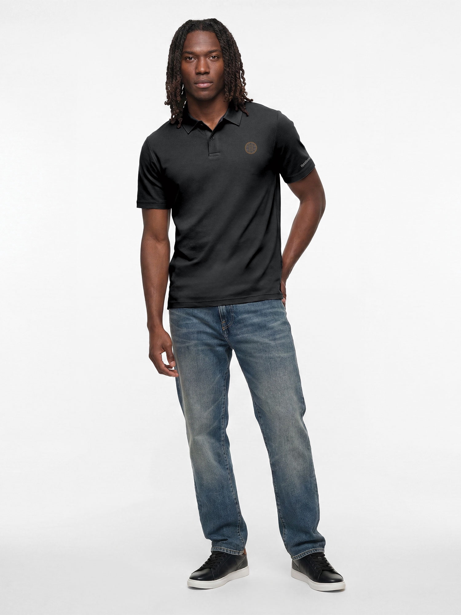 Boston Bruins Reebok Mens Short Sleeve Polo Shirt