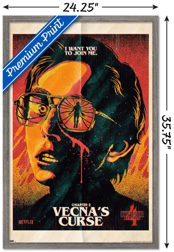 Netflix Stranger Things: Season 4 - Vecna's Curse Wall Poster, 22.375" x 34" Framed