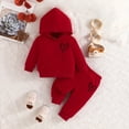 thumbnail image 3 of GYRATEDREAM Toddler Baby Boys' Joggers Set - 2 Piece Fleece Pullover Hoodie and Jogger Pants Activewear Athletic Sweatsuit Sets for 3-24M, 3 of 4