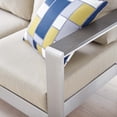 thumbnail image 3 of Modway Canapé de Patio Extérieur en Aluminium, Argent Beige, 3 of 10