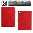 thumbnail image 2 of Dteck Case for iPad 9th 8th 7th Generation 10.2-inch (2021/2020/2019), Magnetic Leather Tree Patterned Multi-Angle Stand Cover with Auto Wake/Sleep & Pen Holder & Card Slots,Red, 2 of 7