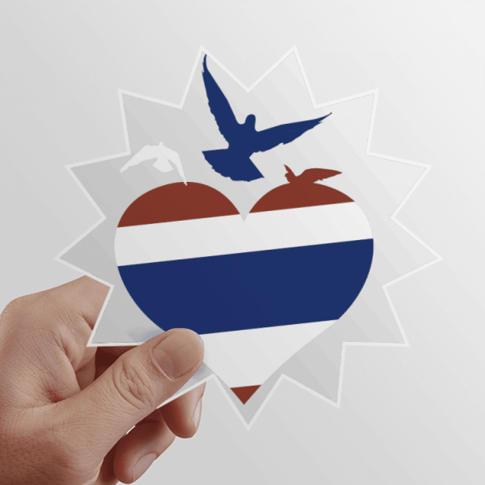 Thailand I Love Thailand Heart Seagull Sun Vinyl Sticker Luggage Graffiti Flower Decal